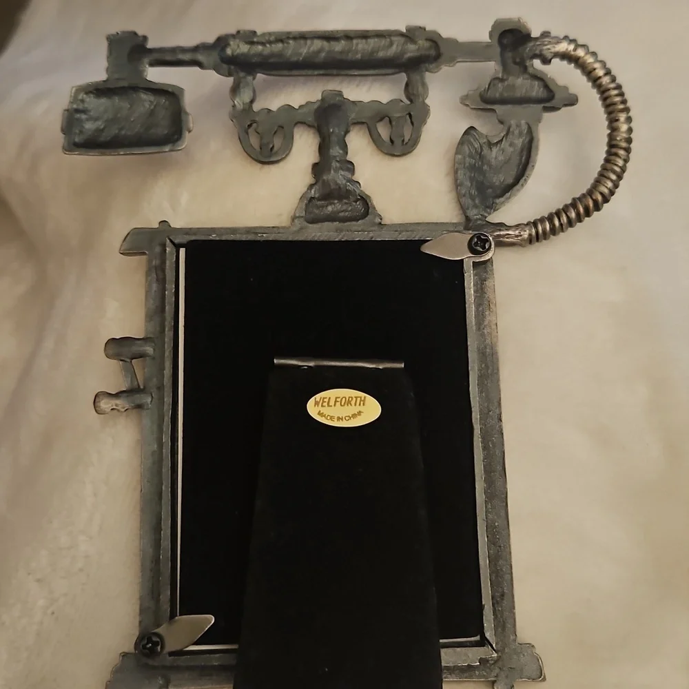 WELFORTH Antique Style Telephone Metal Picture Frame 2.5